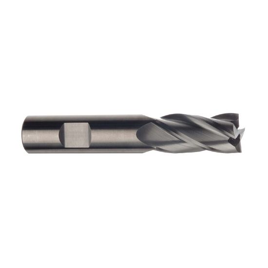 Picture of IMCO 39765 DIA 5/8 SH 0.6250 LOC 1.2500 OAL 3.50 End Mill Standard Flute Standard Helix Carbide Uncoated Single End Square Sharp General Purpose