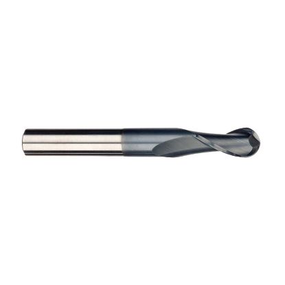 Picture of IMCO 30390 DIA 3/8 SH 0.3750 LOC 1.1250 OAL 3.00 End Mill Standard Flute Standard Helix Carbide AlTiN Single End Ball Nose General Purpose
