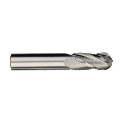 Picture of IMCO 30969 DIA 3/4 SH 0.7500 LOC 1.50 OAL 4.00 End Mill Standard Flute Standard Helix Carbide Uncoated Single End Ball Nose General Purpose