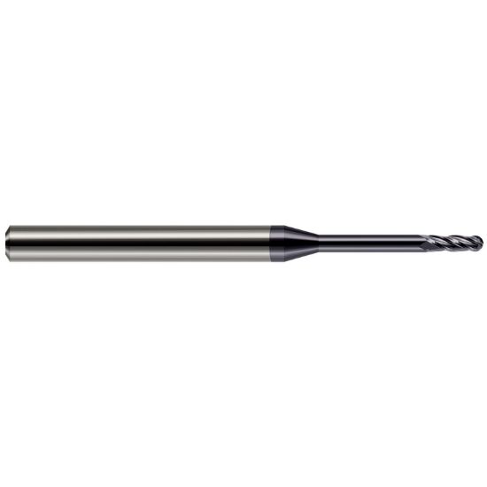 Picture of HARVEY Tool 76835-C3 .035 BALL Carbide LG RCH EM-4 FL AlTiN End Mill Standard Flute Standard Helix Carbide AlTiN Single End Ball Nose