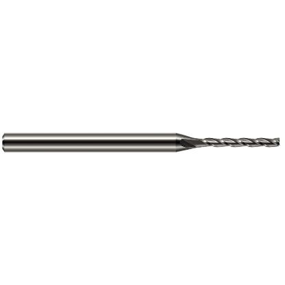 Picture of HARVEY Tool 826815 DIA 0.015 LOC 0.1250 OAL 2.50 End Mill Standard Flute Standard Helix Carbide Uncoated Single End Square Sharp
