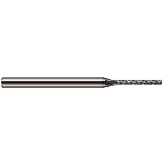 Picture of HARVEY Tool 826815 DIA 0.015 LOC 0.1250 OAL 2.50 End Mill Standard Flute Standard Helix Carbide Uncoated Single End Square Sharp