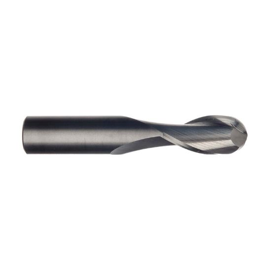 Picture of IMCO 32555 DIA 3MM SH 0.1181 LOC 0.4724 OAL 1.4961 End Mill Standard Flute Standard Helix Carbide Uncoated Single End Ball Nose General Purpose