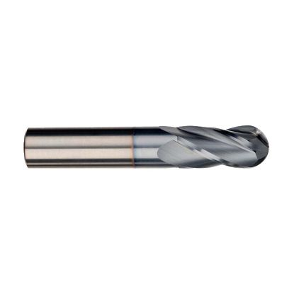 Picture of IMCO 34548 DIA 3/4 SH 0.7500 LOC 1.50 OAL 4.00 End Mill Standard Flute Standard Helix Carbide TiCN Single End Ball Nose General Purpose