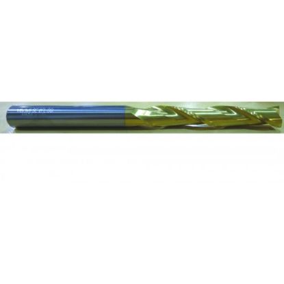 Picture of HTC 172-2625 DIA 5/8 SH 0.6250 LOC 3.00 OAL 6.00 End Mill Standard Flute Standard Helix Carbide TiN Single End Square Sharp