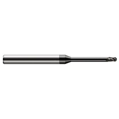 Picture of HARVEY Tool 966015-C4 .015 BALL Carbide STB FL 10x RCH EM, DIAMND End Mill Standard Flute Standard Helix Carbide Diamond Single End Ball Nose