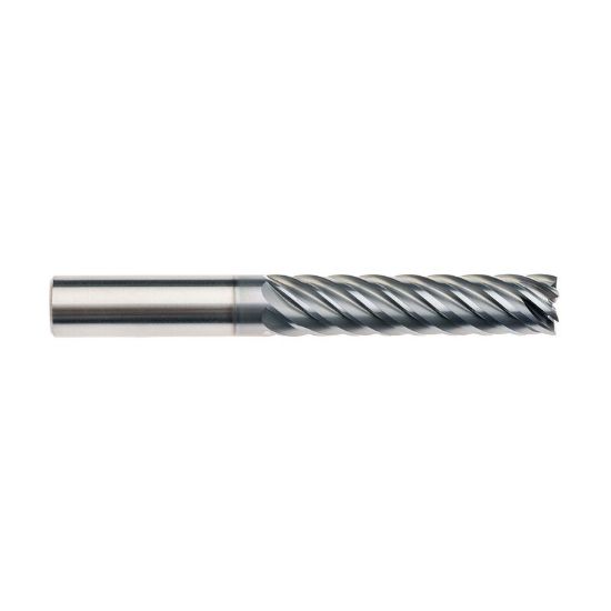 Picture of IMCO 63626 DIA 1 SH 1.00 LOC 4.00 OAL 7.00 End Mill Standard Flute Standard Helix Carbide AlCrN Single End Corner Radius 0.1250 3.18MM Pow-R-Path Mill