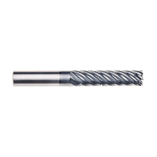 Picture of IMCO 63658 DIA 3/4 SH 0.7500 LOC 3.00 OAL 6.00 End Mill Standard Flute Standard Helix Carbide AlCrN Single End Corner Radius 0.0300 0.76MM Pow-R-Path Mill