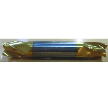 Picture of HTC 197-2750 DIA 3/4 SH 0.7500 LOC 0.8750 OAL 4.00 End Mill Standard Flute Standard Helix Carbide TiN Double End Square Sharp