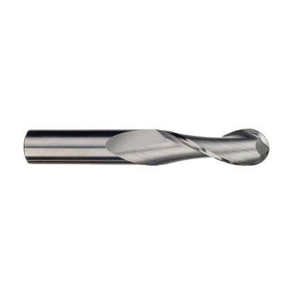Picture of IMCO 37832 DIA 1/2 SH 0.50 LOC 2.00 OAL 4.00 End Mill Standard Flute Standard Helix Carbide Uncoated Single End Ball Nose General Purpose