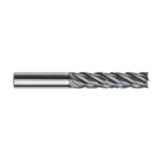 Picture of IMCO 61437 DIA 5/8 SH 0.6250 LOC 2.50 OAL 5.00 End Mill Standard Flute Standard Helix Carbide TAC Single End Corner Radius 0.0300 0.76MM Pow-R-Path Mill