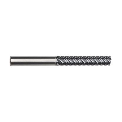 Picture of IMCO 69098 DIA 1/2 SH 0.50 LOC 2.6250 OAL 5.00 End Mill Standard Flute High Helix Carbide AlTiN Single End Corner Radius 0.0600 1.52MM Omega-6 Mill