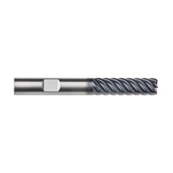 Picture of IMCO 69236 DIA 1/2 SH 0.50 LOC 1.2500 OAL 3.00 End Mill Standard Flute High Helix Carbide AlTiN Single End Corner Radius 0.0600 1.52MM Omega-6 Mill