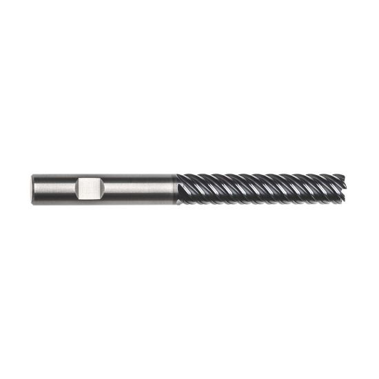 Picture of IMCO 69246 DIA 1/2 SH 0.50 LOC 2.6250 OAL 5.00 End Mill Standard Flute High Helix Carbide AlTiN Single End Corner Radius 0.0150 0.38MM Omega-6 Mill