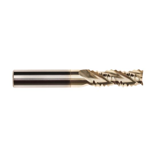 Picture of IMCO 61113 DIA 1/2 SH 0.50 LOC 1.2500 OAL 3.00 End Mill Standard Flute High Helix Carbide Uncoated Single End Corner Radius 0.0300 0.76MM Streaker Mill