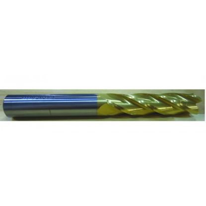 Picture of HTC 152-4625 DIA 5/8 SH 0.6250 LOC 2.2500 OAL 5.00 End Mill Standard Flute Standard Helix Carbide TiN Single End Square Sharp
