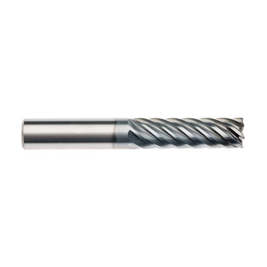 Picture of IMCO 63617 DIA 1 SH 1.00 LOC 3.00 OAL 6.00 End Mill Standard Flute Standard Helix Carbide AlCrN Single End Corner Radius 0.0600 1.52MM Pow-R-Path Mill