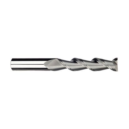 Picture of IMCO 34100 DIA 3/8 SH 0.3750 LOC 2.00 OAL 4.00 End Mill Standard Flute High Helix Carbide Uncoated Single End Corner Radius 0.0150 0.38MM Streaker Mill