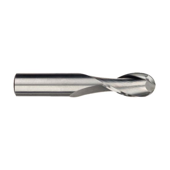 Picture of IMCO 30813 DIA 1/8 SH 0.1250 LOC 0.50 OAL 1.50 End Mill Standard Flute Standard Helix Carbide Uncoated Single End Ball Nose General Purpose