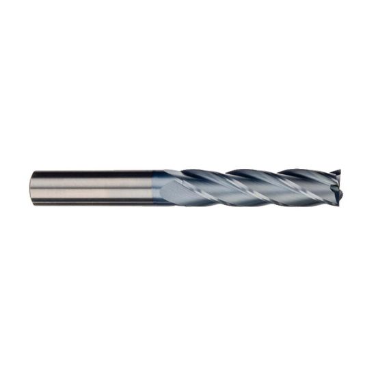 Picture of IMCO 34118 DIA 1/4 SH 0.2500 LOC 1.50 OAL 4.00 End Mill Standard Flute Standard Helix Carbide TiCN Single End Square Sharp General Purpose
