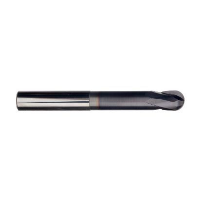 Picture of IMCO 34293 DIA 1/2 SH 0.50 LOC 0.50 OAL 4.00 End Mill Standard Flute Standard Helix Carbide TiAlN Single End Ball Nose Die & Mold Mill