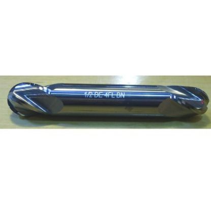 Picture of HTC 195-2750 DIA 3/4 SH 0.7500 LOC 0.8750 OAL 4.00 End Mill Standard Flute Standard Helix Carbide Uncoated Double End Ball Nose
