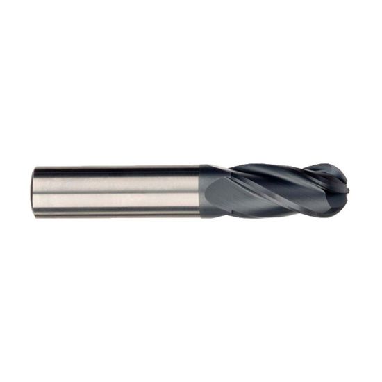 Picture of IMCO 39888 DIA 16MM SH 0.6299 LOC 2.2441 OAL 4.9213 End Mill Standard Flute Standard Helix Carbide AlTiN Single End Ball Nose General Purpose
