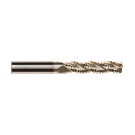 Picture of IMCO 61115 DIA 1/2 SH 0.50 LOC 2.00 OAL 4.00 End Mill Standard Flute High Helix Carbide Uncoated Single End Corner Radius 0.0300 0.76MM Streaker Mill