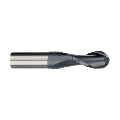 Picture of IMCO 62631 DIA 12MM SH 0.4724 LOC 1.9685 OAL 3.9370 End Mill Standard Flute Standard Helix Carbide AlTiN Single End Ball Nose General Purpose