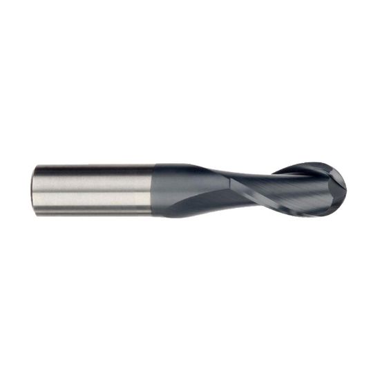 Picture of IMCO 62631 DIA 12MM SH 0.4724 LOC 1.9685 OAL 3.9370 End Mill Standard Flute Standard Helix Carbide AlTiN Single End Ball Nose General Purpose