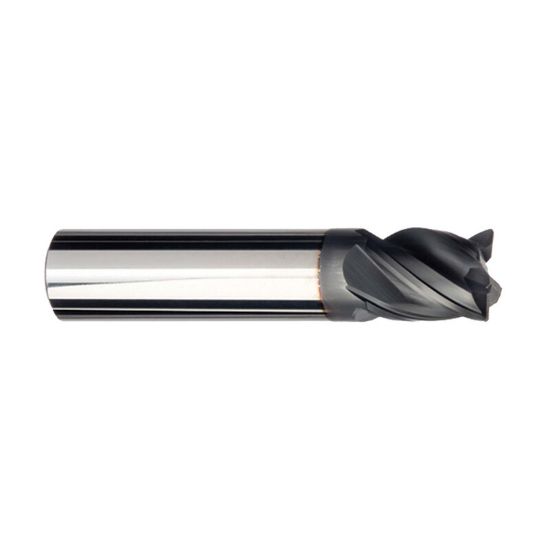 Picture of IMCO 63026 DIA 1 SH 1.00 LOC 1.50 OAL 4.00 End Mill Standard Flute Variable Helix Carbide AlTiN Single End Square Sharp Pow-R-Feed Mill