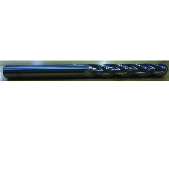 Picture of HTC 775-4758 DIA 3/4 SH 0.7500 LOC 5.00 OAL 8.00 End Mill Standard Flute Standard Helix Carbide Uncoated Single End Ball Nose