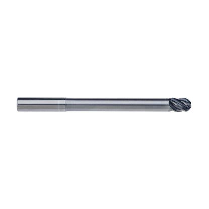 Picture of IMCO 65773 DIA 1/2 SH 0.50 LOC 0.6250 OAL 6.00 End Mill Standard Flute Standard Helix Carbide AlCrN Single End Ball Nose enDURO Mill