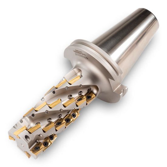 Picture of INGERSOLL 22J3G-2006048R01 Milling Cutter 90.0°, Corn Cob 2.000 CAT50 4 Flute Coolant 4.4 Max DOC 10.00 OAL