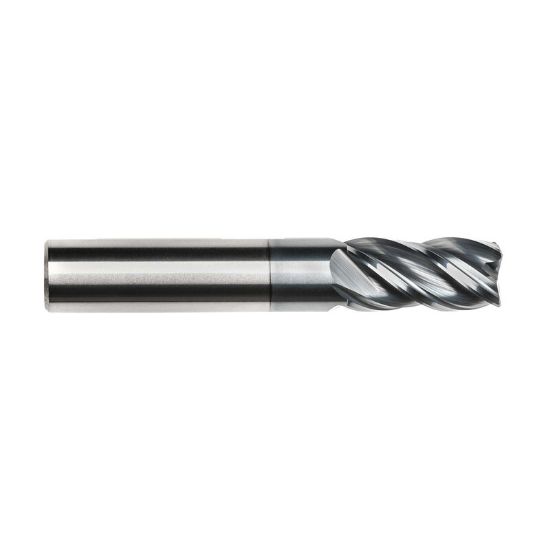 Picture of IMCO 68128 DIA 25MM SH 0.9843 LOC 2.0472 OAL 4.7244 End Mill Standard Flute Variable Helix Carbide AlCrN Single End Corner Radius 0.0394 1.00MM Pow-R-Feed Mill