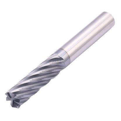 Picture of ICE 388-100-5-030R DIA 1 SH 1.00 LOC 3.2500 OAL 6.00 End Mill Standard Flute Variable Helix Carbide ALL4 Single End Corner Radius 0.0300 0.76MM Black