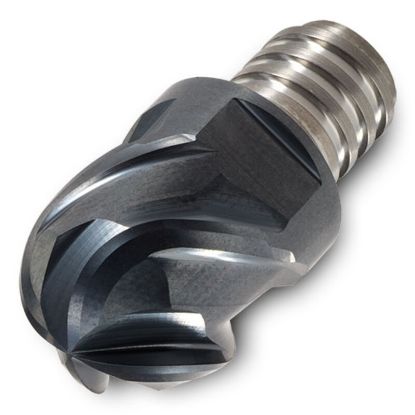 Picture of INGERSOLL 47B-5037T8RQ06 IN2006 DIA 1/2 SH T08 LOC 0.50End Mill,Replacable Head Standard Flute Variable Helix Carbide TiAlN Single End Ball Nose CHIPSURFER