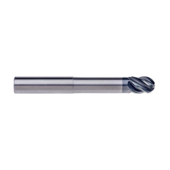 Picture of IMCO 66822 DIA 20MM SH 0.7874 LOC 0.9843 OAL 5.9055 End Mill Standard Flute Standard Helix Carbide AlCrN Single End Ball Nose enDURO Mill