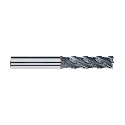 Picture of IMCO 63432 DIA 1 SH 1.00 LOC 4.1250 OAL 7.00 End Mill Standard Flute Variable Helix Carbide AlTiN Single End Corner Radius 0.0300 0.76MM Pow-R-Feed Mill