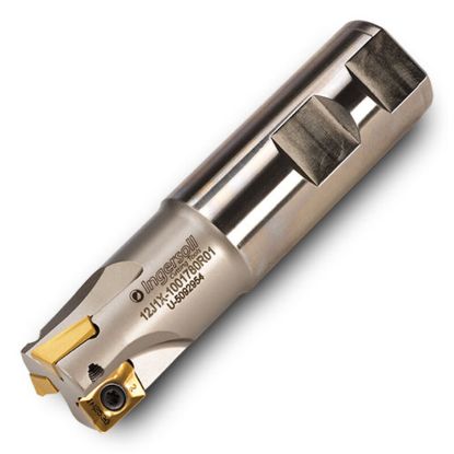 Picture of INGERSOLL 12J1X-1001780R01 Milling Cutter 90.0° 1.000 Cylindrical 1.0000 3 Flute Coolant 0.49 Max DOC 4.000 OAL