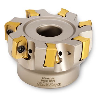 Picture of INGERSOLL TJ5N-20R01 Milling Cutter 90.0° 2.000 Shell Arbor 0.7500 4 Flute Coolant 0.59 Max DOC 1.570 OAL