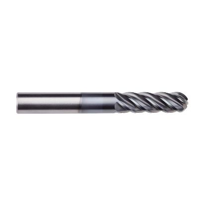 Picture of IMCO 65390 DIA 5/8 SH 0.6250 LOC 2.1250 OAL 6.00 End Mill Standard Flute Standard Helix Carbide AlCrN Single End Ball Nose enDURO Mill