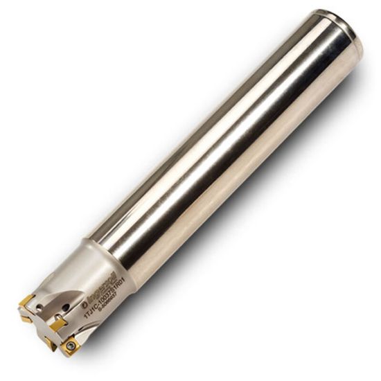 Picture of INGERSOLL 1TJ1C-07030S7R01 Milling Cutter 90.0°, Back Draft 0.750 Weldon 0.7500 4 Flute Coolant 0.18 Max DOC 5.000 OAL