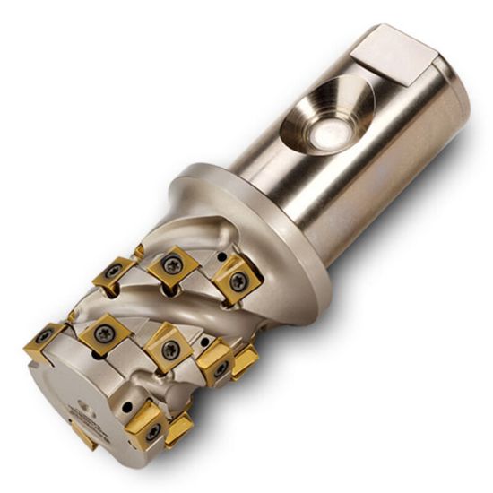 Picture of INGERSOLL 2SJ3Y-1201781R01 Milling Cutter 90.0°, Corn Cob 1.250 Cylindrical 1.2500 3 Flute Coolant 1.14 Max DOC 4.000 OAL