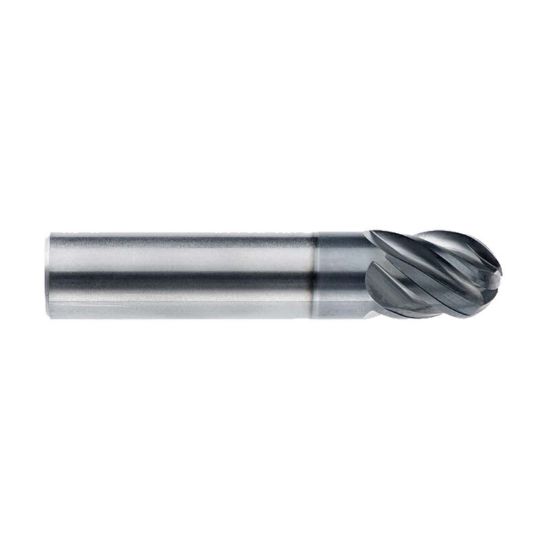 Picture of IMCO 65565 DIA 1 SH 1.00 LOC 1.7500 OAL 4.00 End Mill Standard Flute Standard Helix Carbide AlCrN Single End Ball Nose enDURO Mill