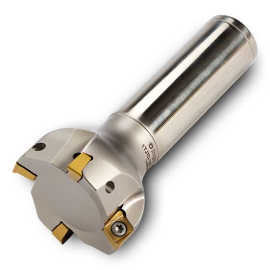 Picture of INGERSOLL 1TJ1D-10012S7R01 Milling Cutter 90.0°, Back Draft 1.000 Weldon 0.7500 3 Flute Coolant 0.24 Max DOC 3.250 OAL