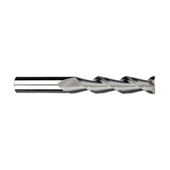 Picture of IMCO 34144 DIA 3/8 SH 0.3750 LOC 2.00 OAL 4.00 End Mill Standard Flute High Helix Carbide Uncoated Single End Corner Radius 0.0300 0.76MM Streaker Mill