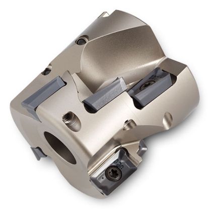 Picture of INGERSOLL 22J3B-20020D1R01 Milling Cutter 90.0°, Corn Cob 2.000 Weldon 0.7500 3 Flute 1.66 Max DOC 2.000 OAL