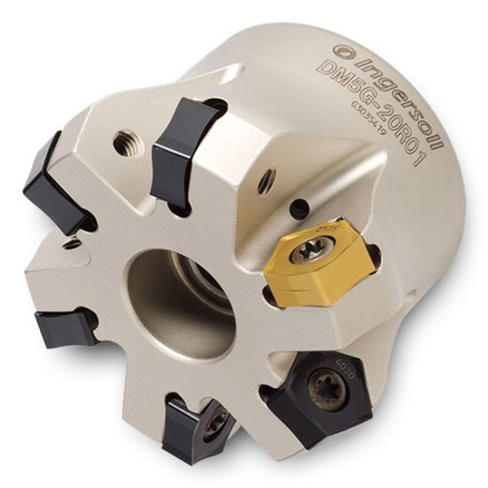 Picture of INGERSOLL DM6G160R00 Milling Cutter 70.0° 6.299 Shell Arbor 1.5748 12 Flute 0.23 Max DOC 2.480 OAL