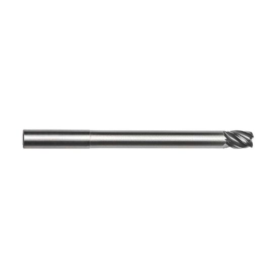Picture of IMCO 67839 DIA 1 SH 1.00 LOC 1.2500 OAL 7.00 End Mill Standard Flute Variable Helix Carbide AlCrN Single End Corner Radius 0.0600 1.52MM Pow-R-Feed Mill